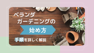 【ベランダガーデニングの始め方】初心者さん向けに手順を詳しく解説